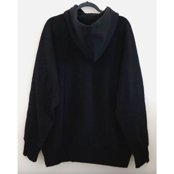 H&M Women's Sz Medium Black Oversized Fit Pullover Hoodie Sweatshirt - Picture 2 of 8